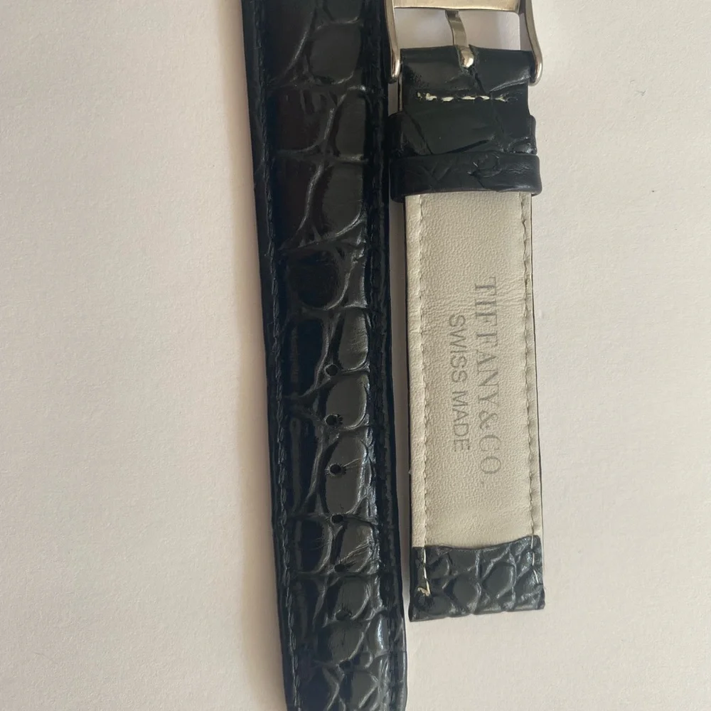 Tiffany & Co. Black Crocodile Leather Strap